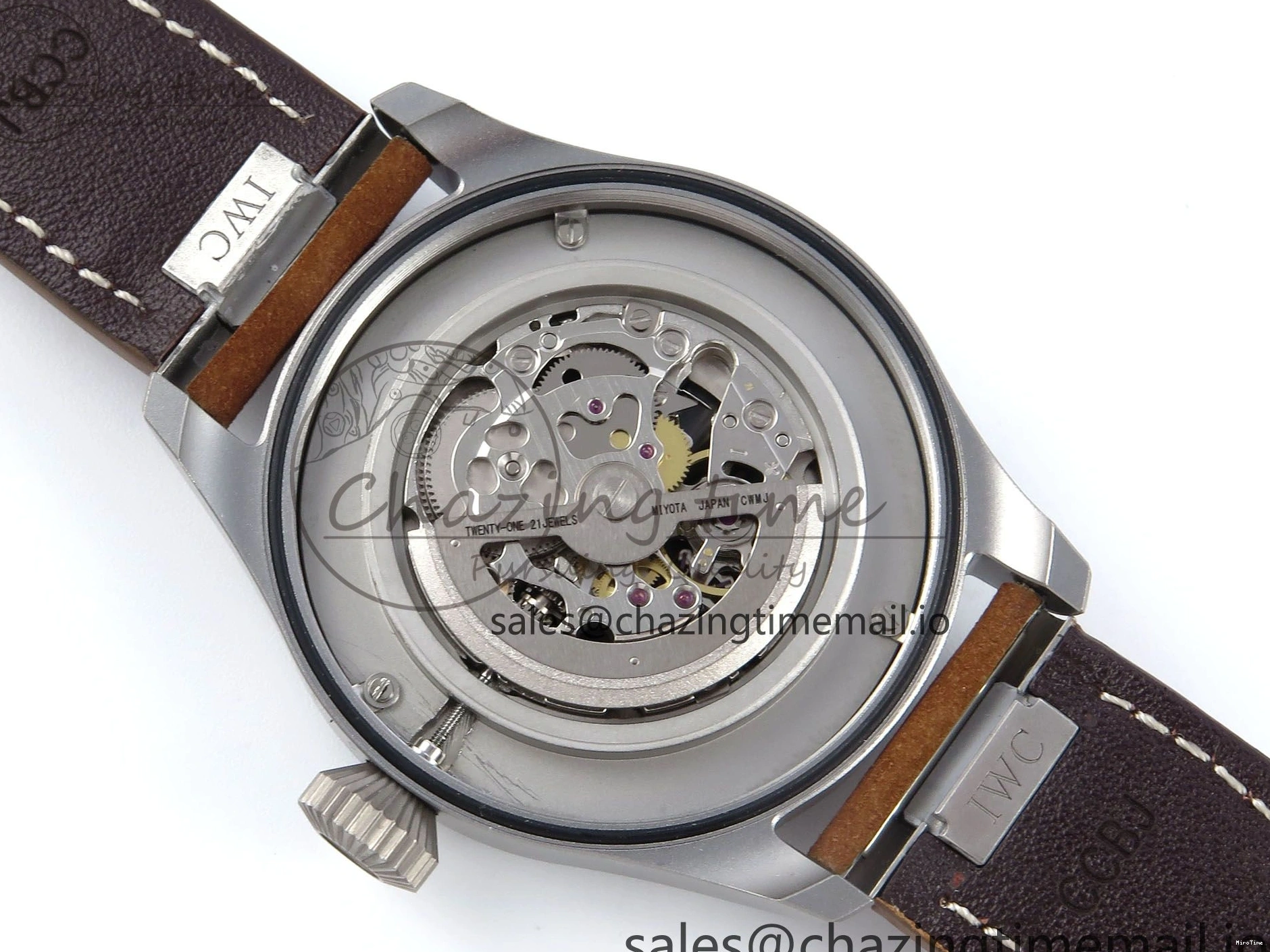 MIROTIME 0225 Big Pilot IW329701 M+F 1:1 Best Edition Black Dial on Brown Leather Strap MY RelaxedFit 7005